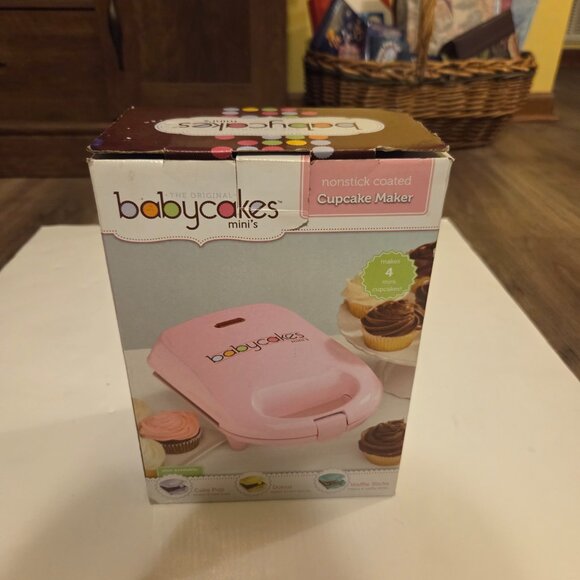 Babycakes Mini Pink Nonstick Cupcake Maker - Makes 4 Cupcakes - Picture 5 of 5